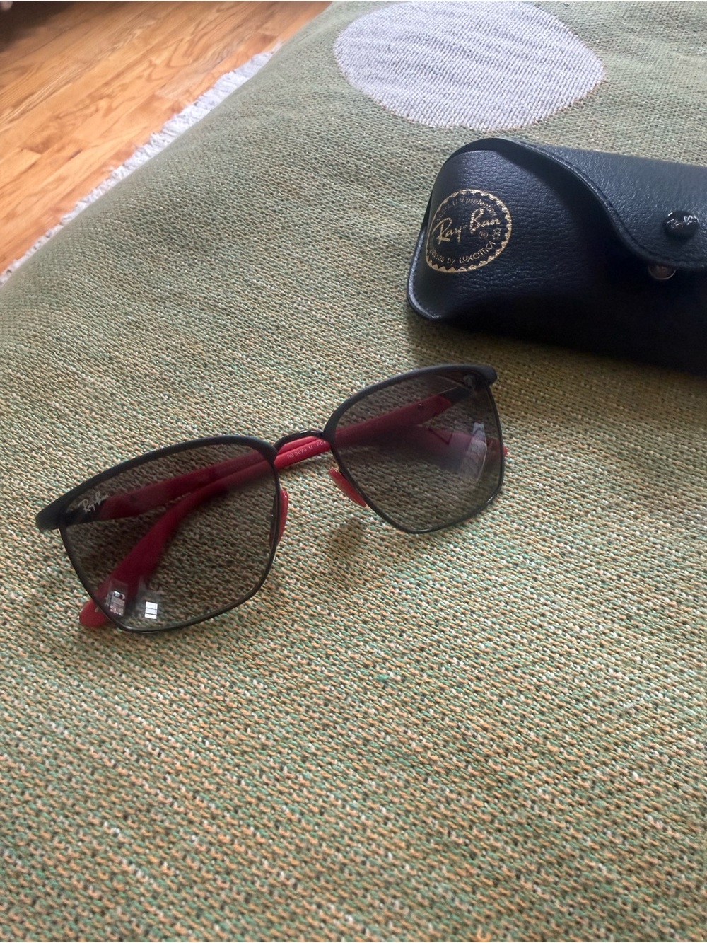 Ray-Ban Ferrari limited edition Black Frames with Red Temples Sunglasses